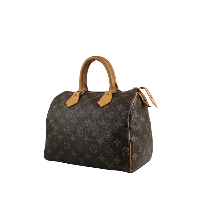 LOUIS VUITTON ルイヴィトン スピーディ25 モノグラム ハンドバッグ ブラウン レザー vintage ヴィンテージ オールド vbsmgd