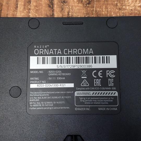 動作確認済】RAZER ゲーミングキーボード ORNATA CHROMA RZ03-0204 USB ...