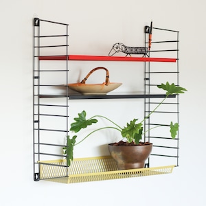 TOMADO WALL SHELF with basket rack | Adrian Dekker | 1960s