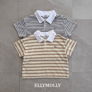 [ELLYMOLLY] Smart Collar Tee +fee2 / [엘리몰리] 스마트카라티