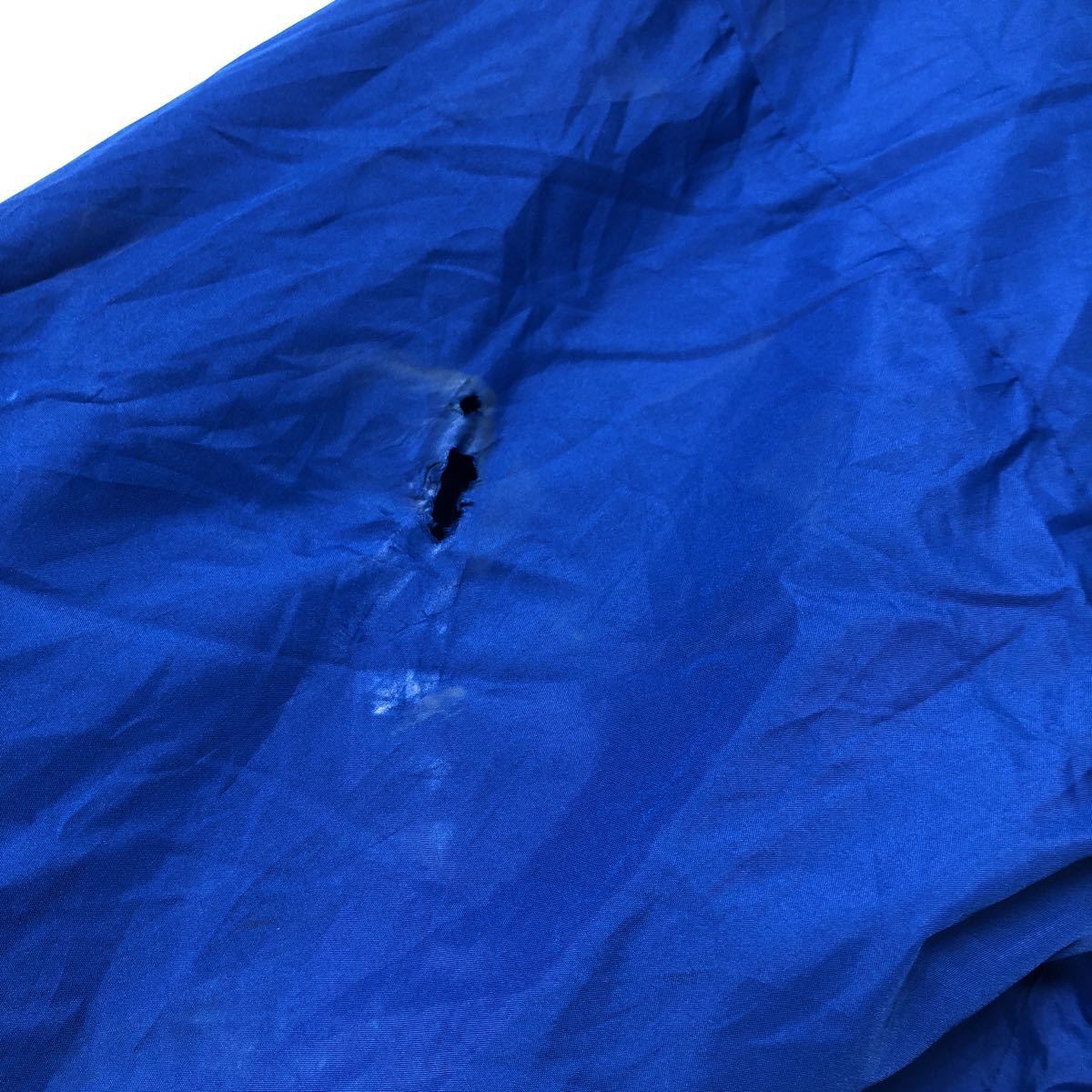 AUGUSTA SPORTSWEAR ナイロン プルオーバー XL ブルー ホワイト Vネック ロゴ ポケット 古着卸 アメリカ仕入 a507-6174