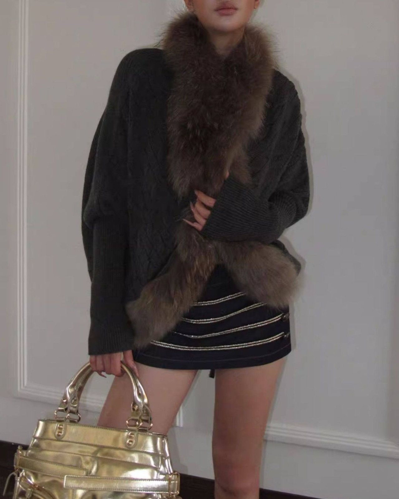 ラクーンファーニットカーディガン A0819 - 7