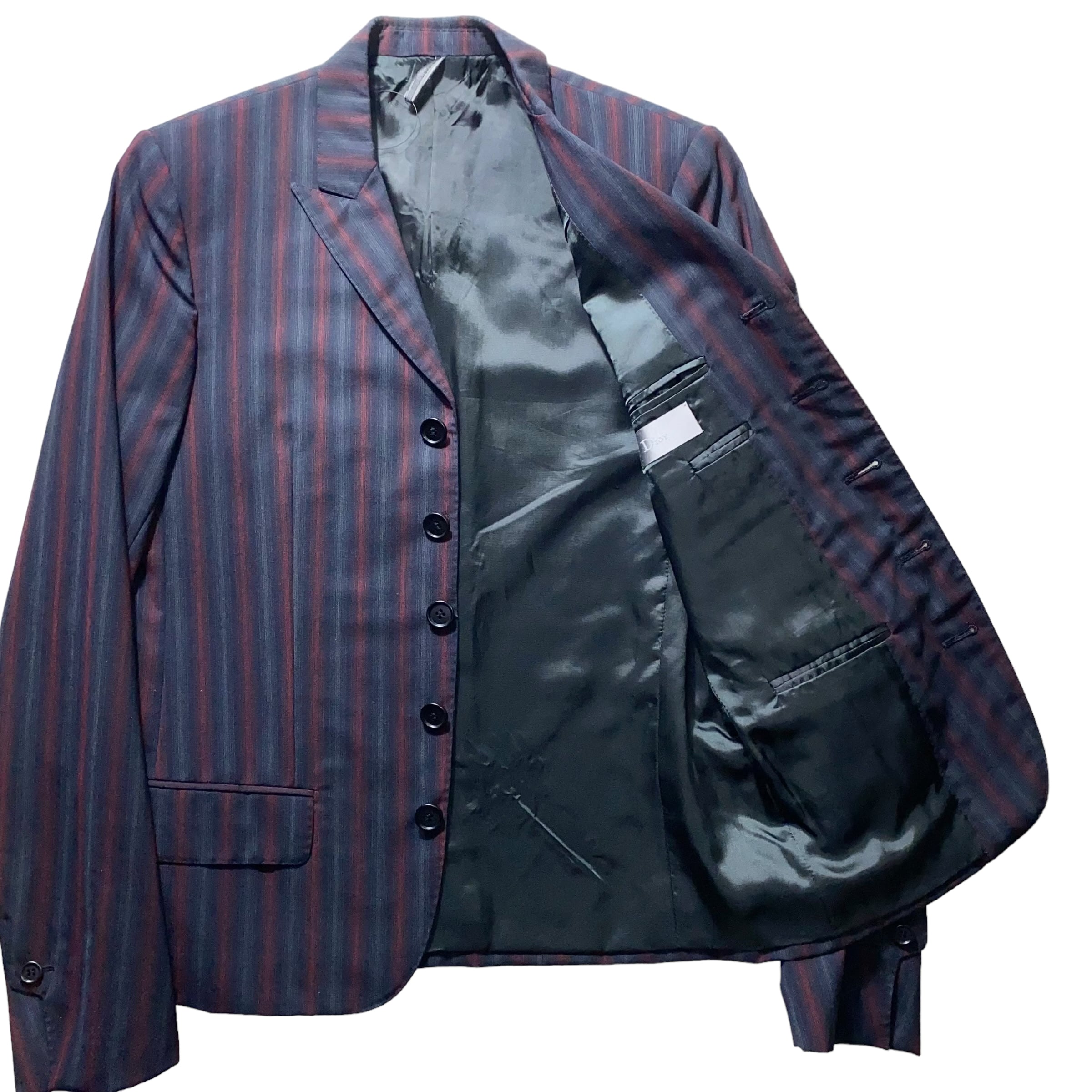 2006SS DIOR HOMME by Hedi Slimane stripe tailored jacket 2006SS DIOR HOMME by Hedi Slimane stripe tailored jacket