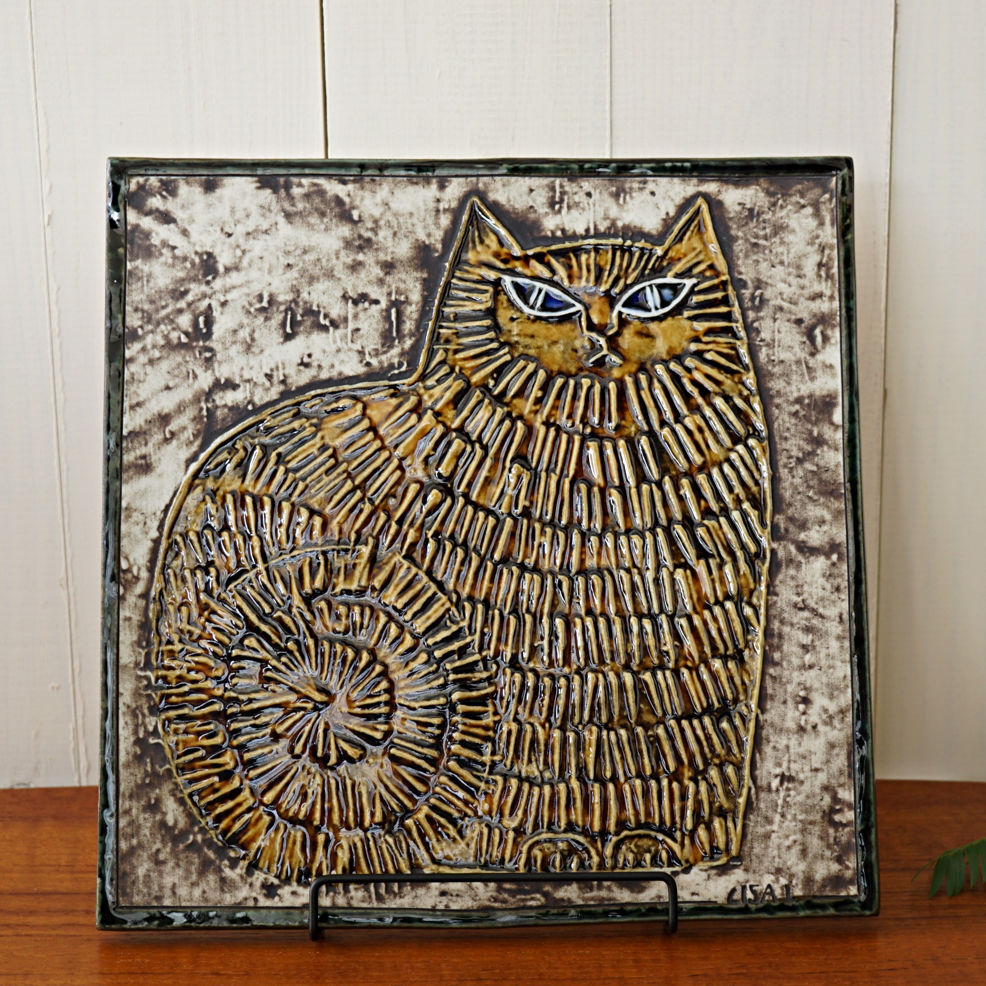 座り猫 Katt リサラーソン/Lisa Larson 陶板 UNIK ウォール 座り猫 Katt リサラーソン/Lisa Larson 陶板 UNIK ウォール