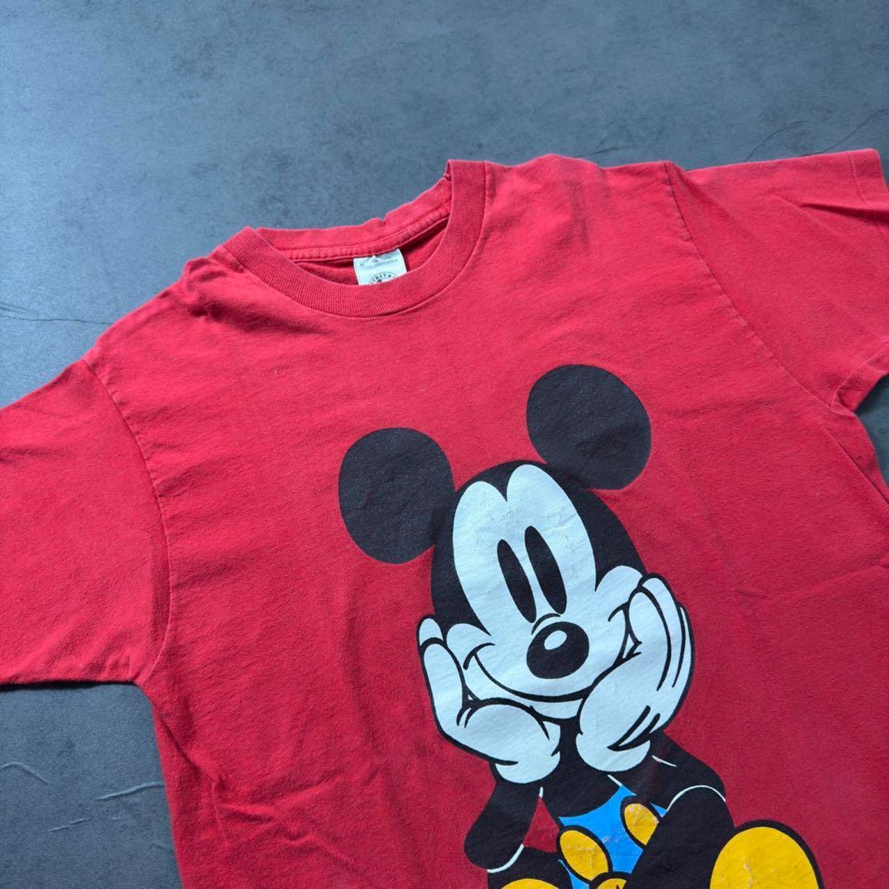 90s Disney Mickey Mouse "青パン" TEE M 古着 - 4