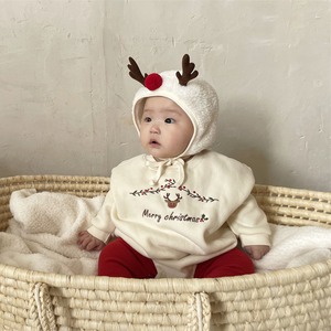 【BABY】メリークリスマス鹿さんロンパース