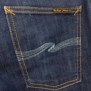 【Nudie Jeans】イタリア製 デニム ジーンズ ジーパン ボトムス パンツ Thin Finn シンフィン W28 テーパード スリム ヌーディージーンズ EU古着