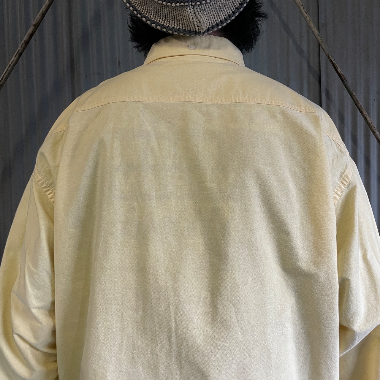 90年代 TOMMY HILFIGER トミーヒルフィガー 長袖 コットン ボタン 