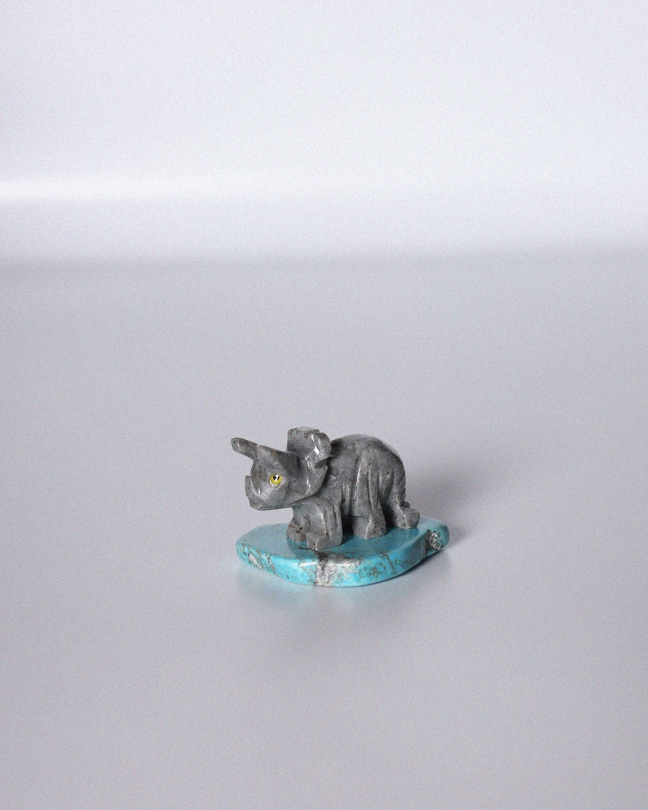 Carved Stone / Triceratops Object - 9
