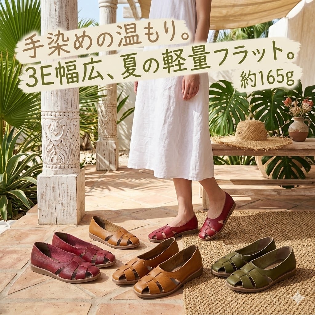ゆったり感覚で細見え♪ スッキリ「ゆるふわ」グルカサンダル 2607