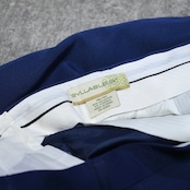wide silhouette 2tuck slacks navy