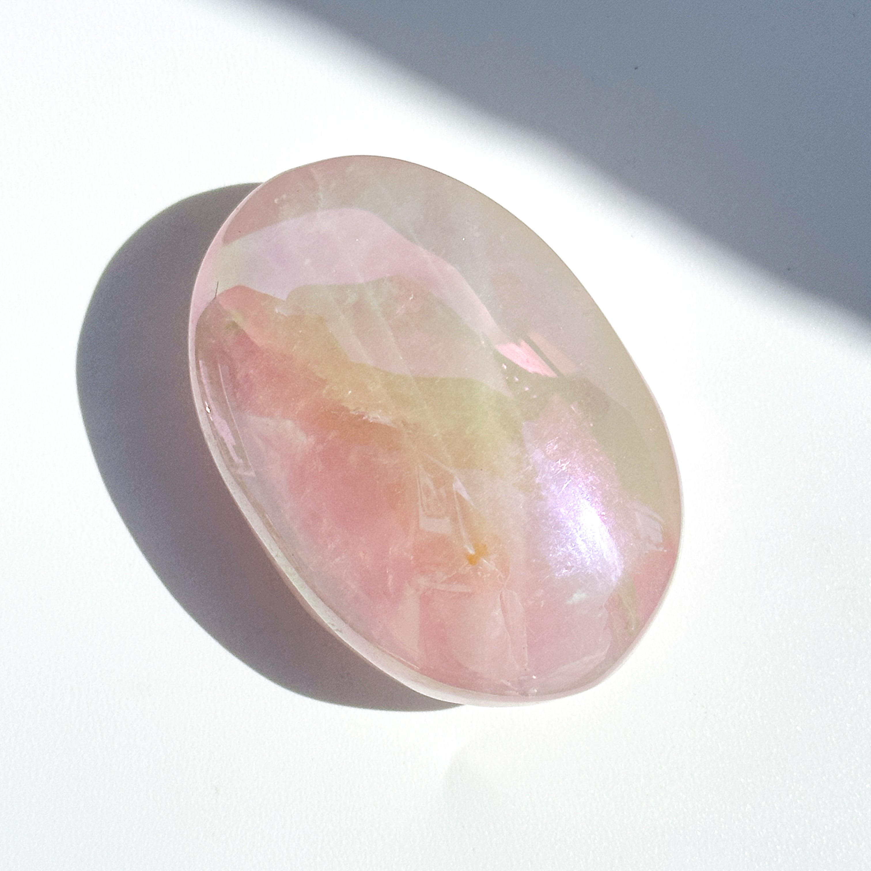 エンジェルオーラローズクォーツ パーム05✧ Angel Aura Rose Quartz ✧天然石・鉱物・パワーストーン・インテリア