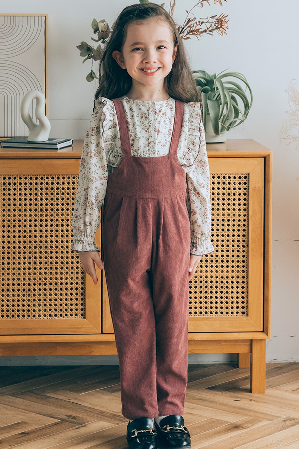 バッククロスサロペットパンツ<Pink>