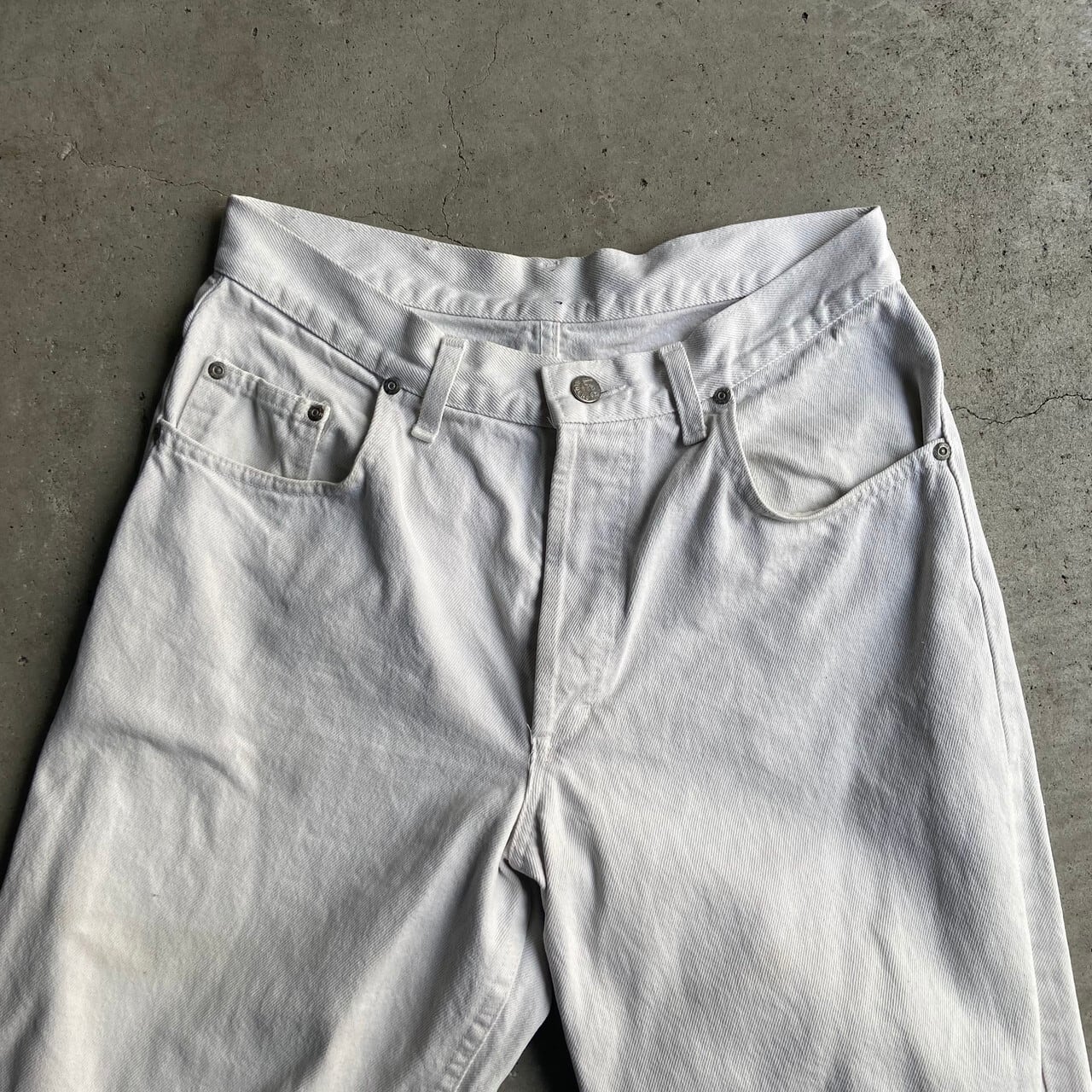 90s STONE  ホワイト ストレートデニム 初期 STONE ISLAND(ストーンアイランド) ~90S デニムパンツ925518