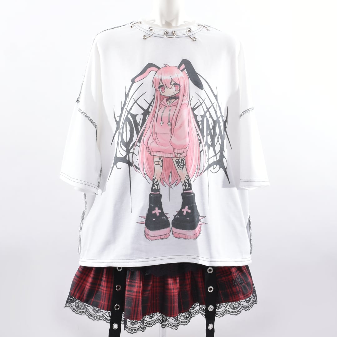 リング付き ウサGIRLステッチTシャツ | VOLCAN&APHRODITE 公式通販