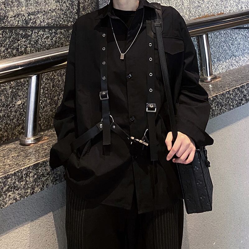 サブカル 服 地雷系 通販 長袖シャツ ユニセックス ゴシック 闇かわいい ストリート系ビジュアル