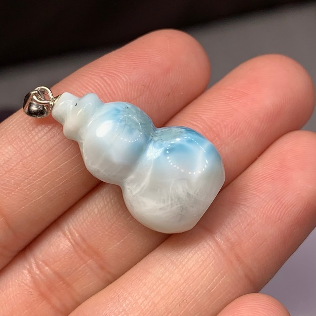 4可愛い雪だるまさん✩.*˚ラリマー雪だるま✩.*˚ペンダントトップ