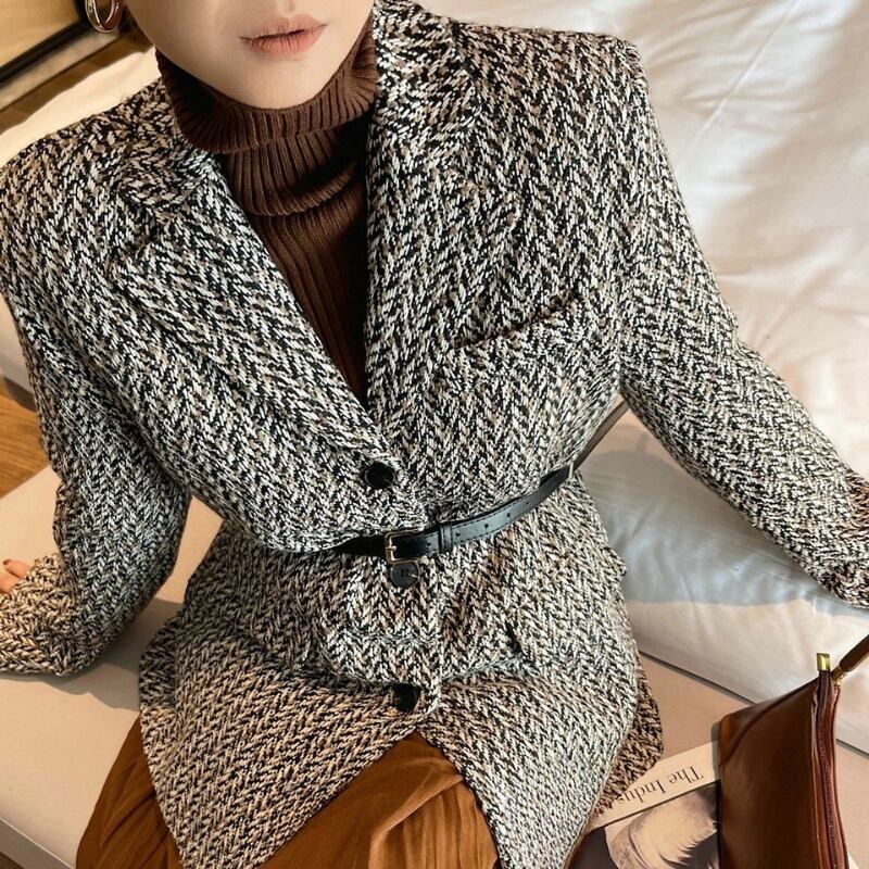 ヘリンボーンテーラードジャケット R01233