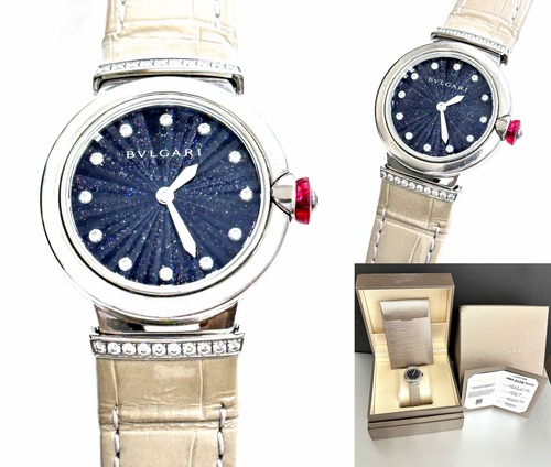 BVLGARI　ブルガリ　ルチェア　33P ダイヤ　自動巻き　時計　夜空 星　12P　28mm　名作　希少