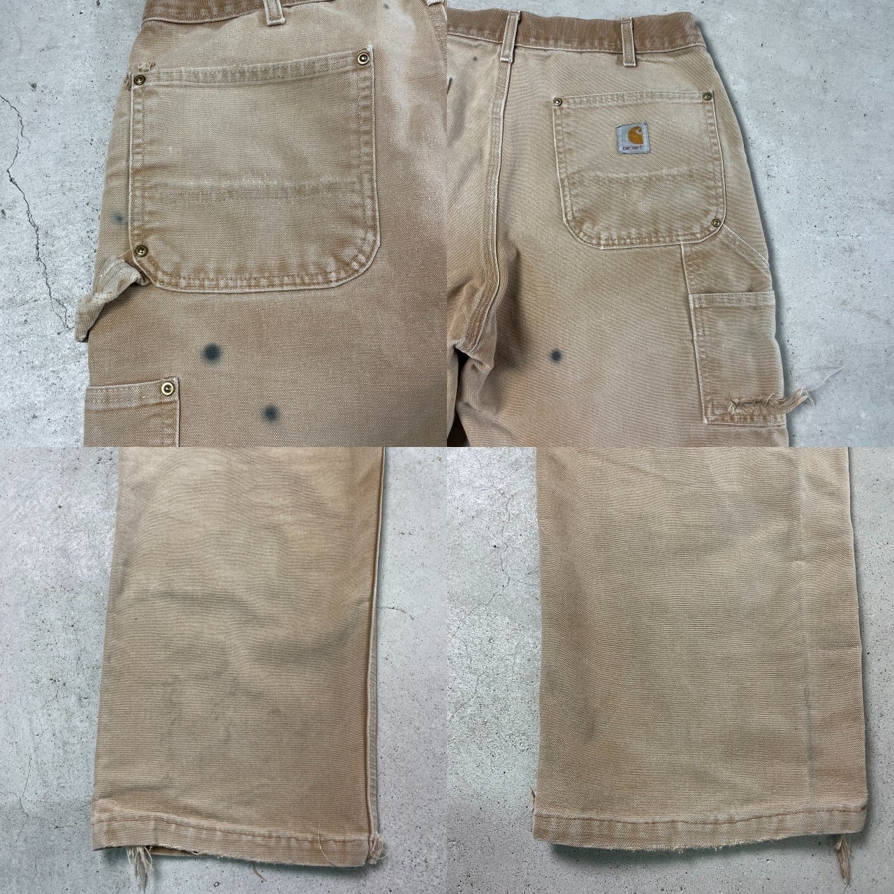 00年代 USA製 Carhartt カーハート ダック地 ダブルニー ペインター 