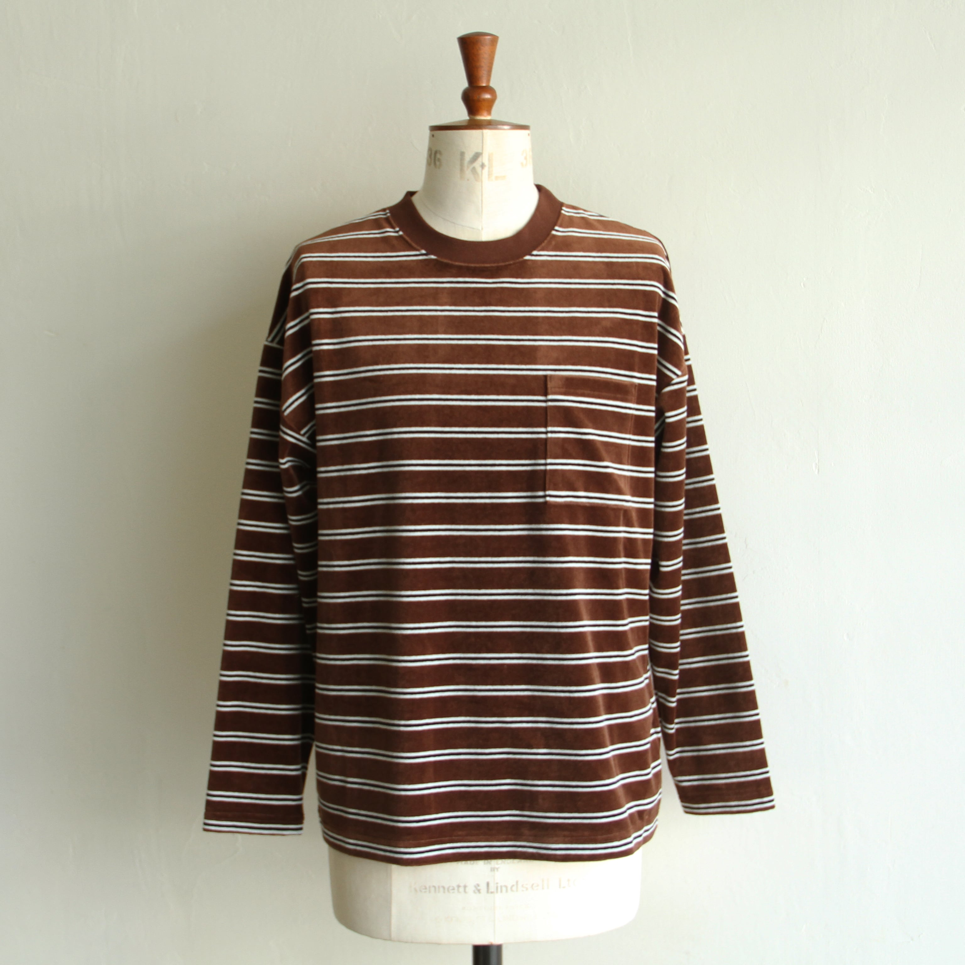 INSCRIRE Velvet border long sleeve tee