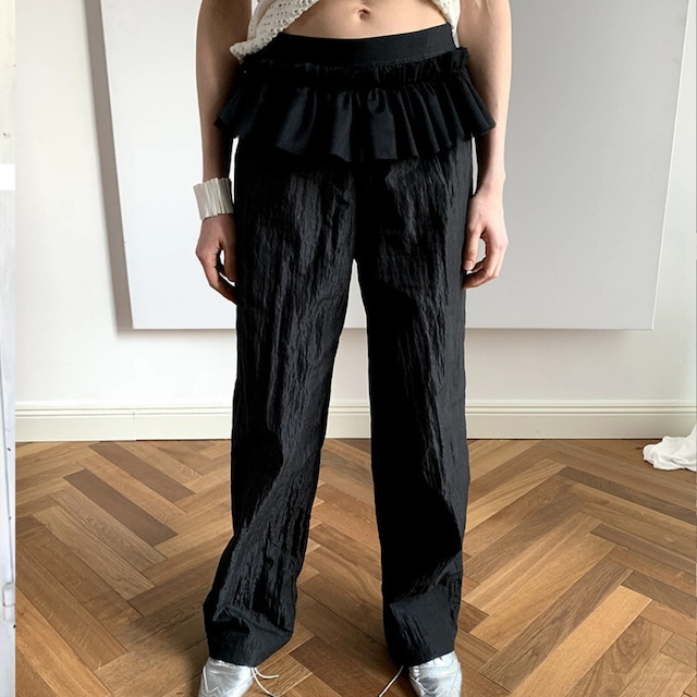 Crinkled Pleated Pants