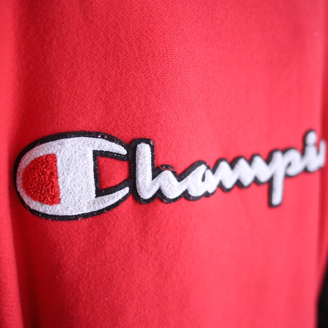 "Champion" XXL super big silhouette bi-color and logo wappen sweat