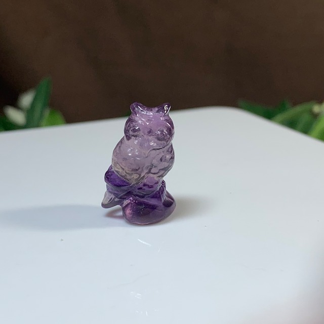 23.可愛い小さいフローライトふくろう
