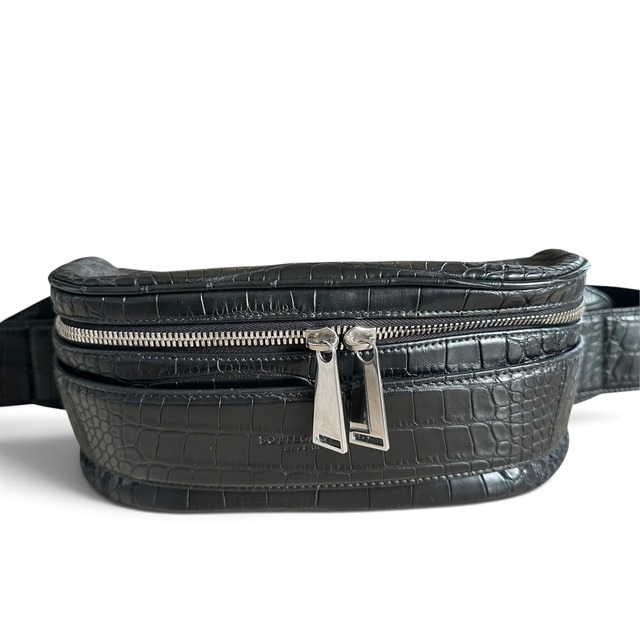 Rare◇BOTTEGA VENETA Belt Bag Body Bag Black Shoulder Bag 996