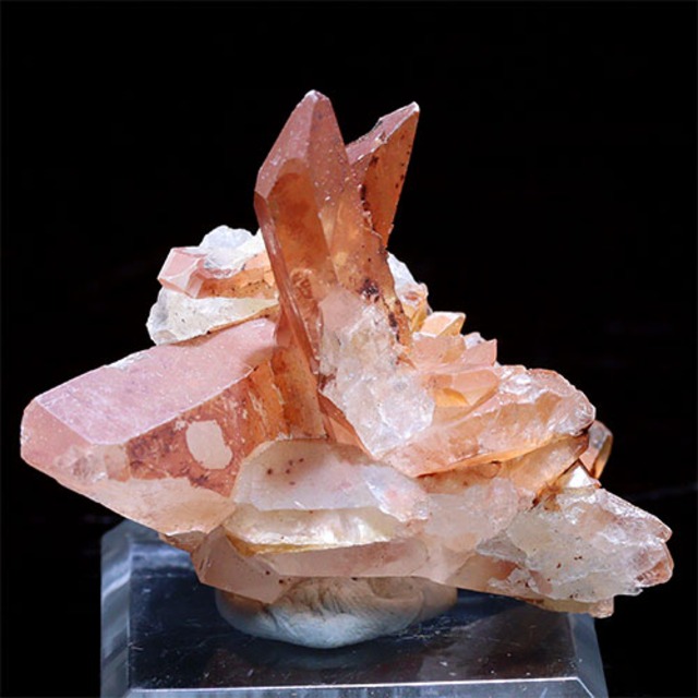 〔D452-18〕コリント産 タンジェリンクォーツ クラスター マンダリンクォーツ Tanjerine Quartz 蜜柑水晶【メール便不可】