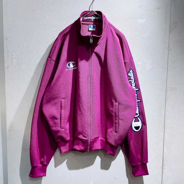 1990s　”Champion ” Vivid purple pink color vintage track jacket