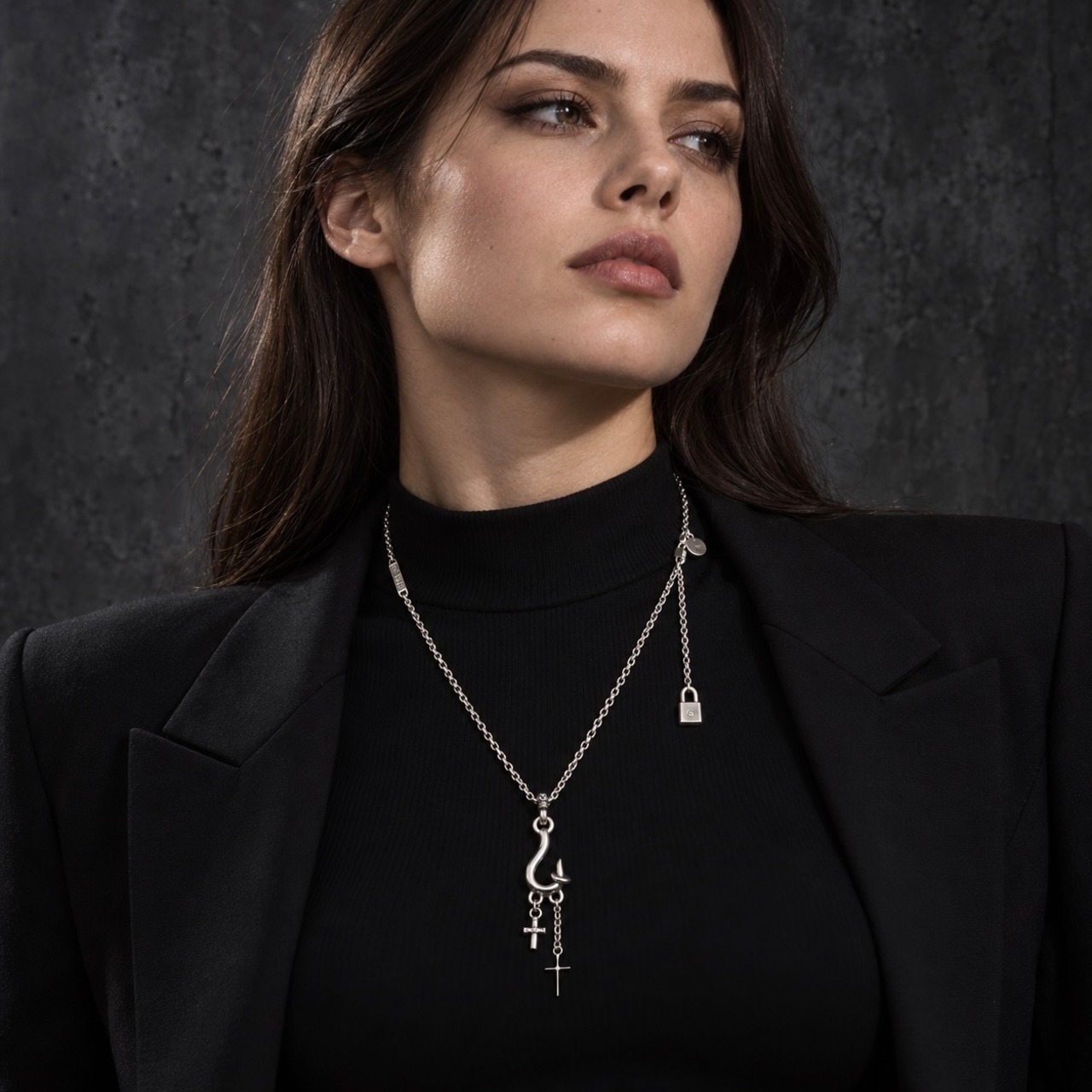 CURIOSITY HOOK #1 I.D. TAG NECKLACE / キュリオシティフック #1 I.D. タグ ネックレス