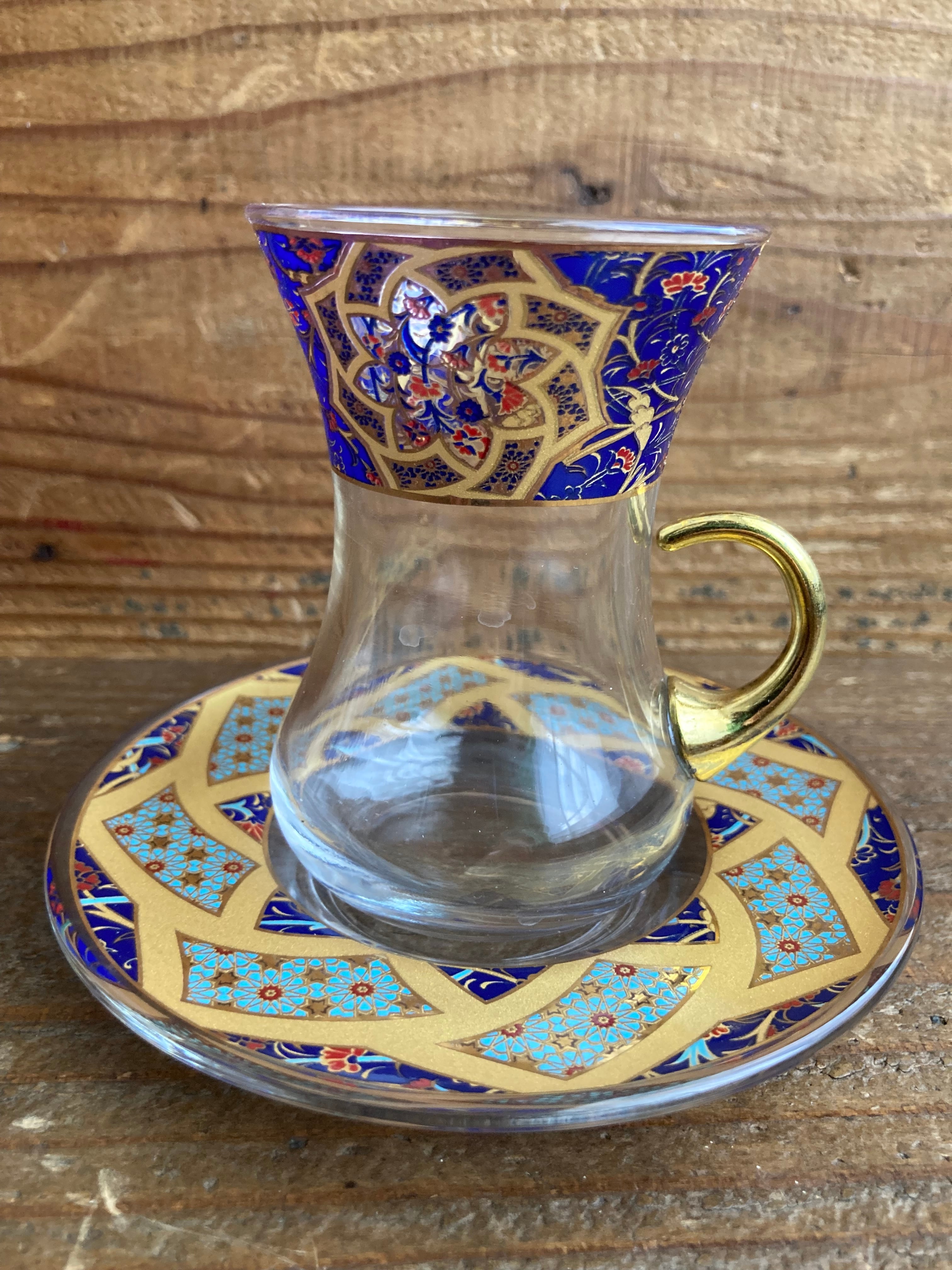 トルコ チャイグラス＆ソーサー 新品6客セット | green label