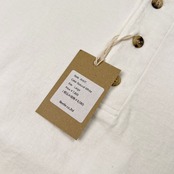 タグ付き 未使用品 Ahe'hee/ アヘヘ 半袖 ヘンリーネックTシャツ サイズ L /ホワイト系