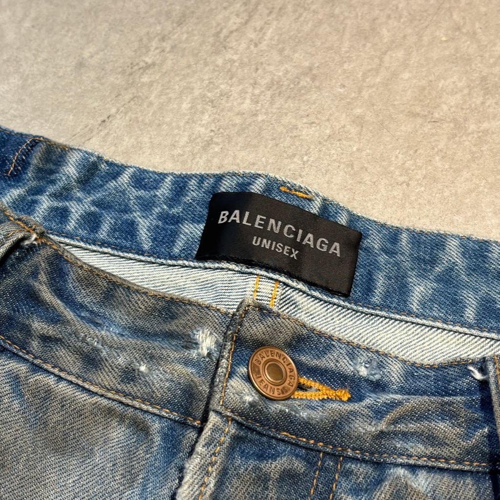 BALENCIAGA バレンシアガ 23AW PATCHED POCKET BAGGY JEANS ダメージ