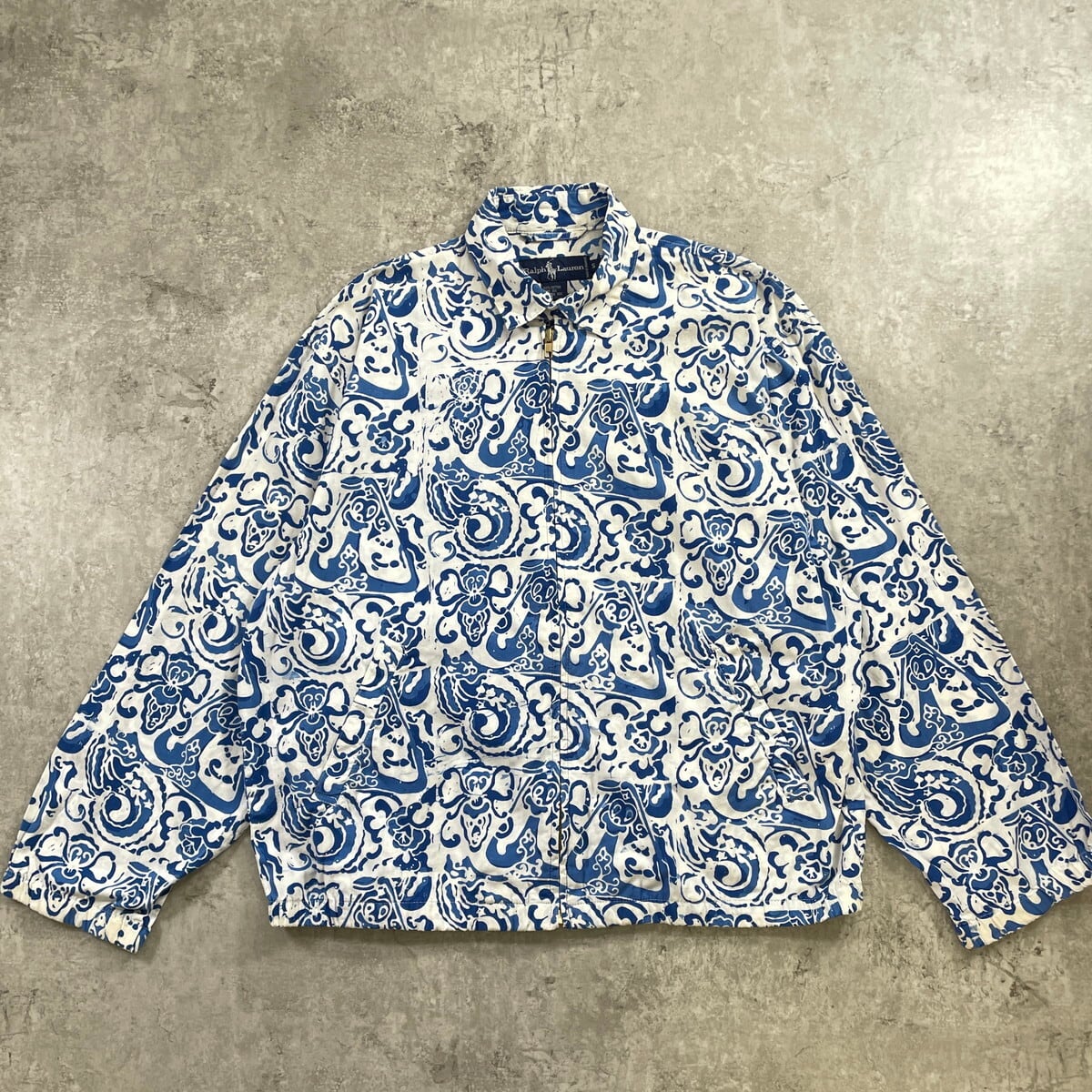 80年代～ Ralph Lauren ラルフローレン 総柄 スイングトップ メンズM