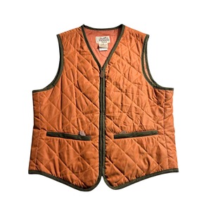 vintage HERMES orange quilting vest