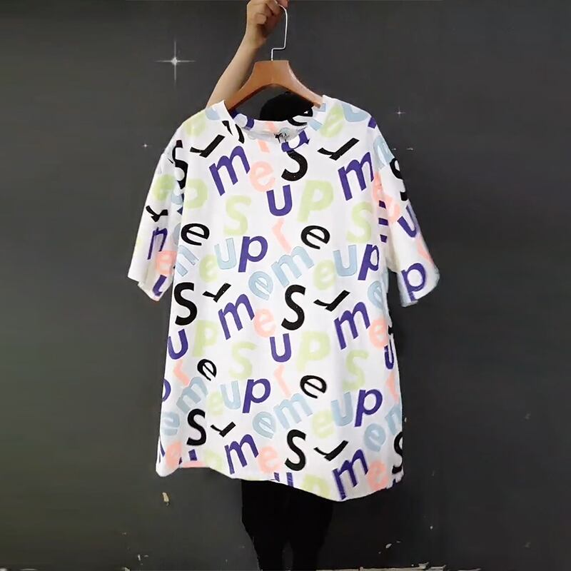 薄手トップス サマールーズTシャツ 大きめサイズ 夏物 ミックスインファッション61595406098