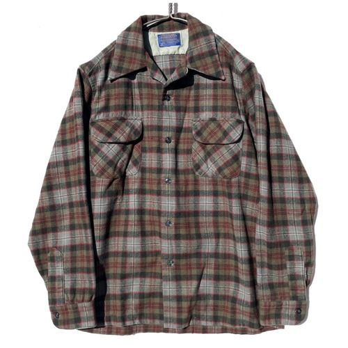Pendleton [PENDLETON] vintage open collar wool shirt [1970s-] Vintage Wool Shirt