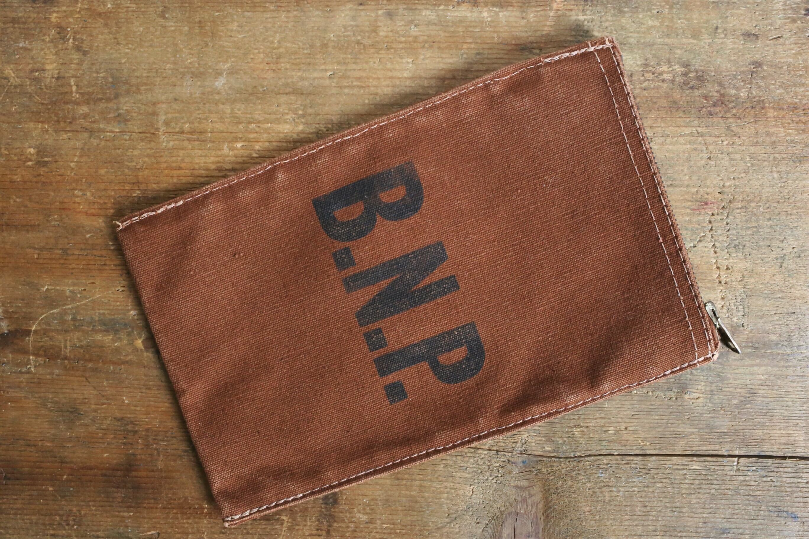 フランス アンティーク ヴィンテージ 「B.N.P.」 パリ国立銀行で使用されていたキャンバスの袋