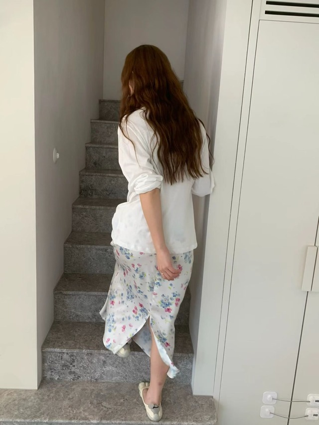 (予約) LIFFEY / Flower banding skirt 2color　