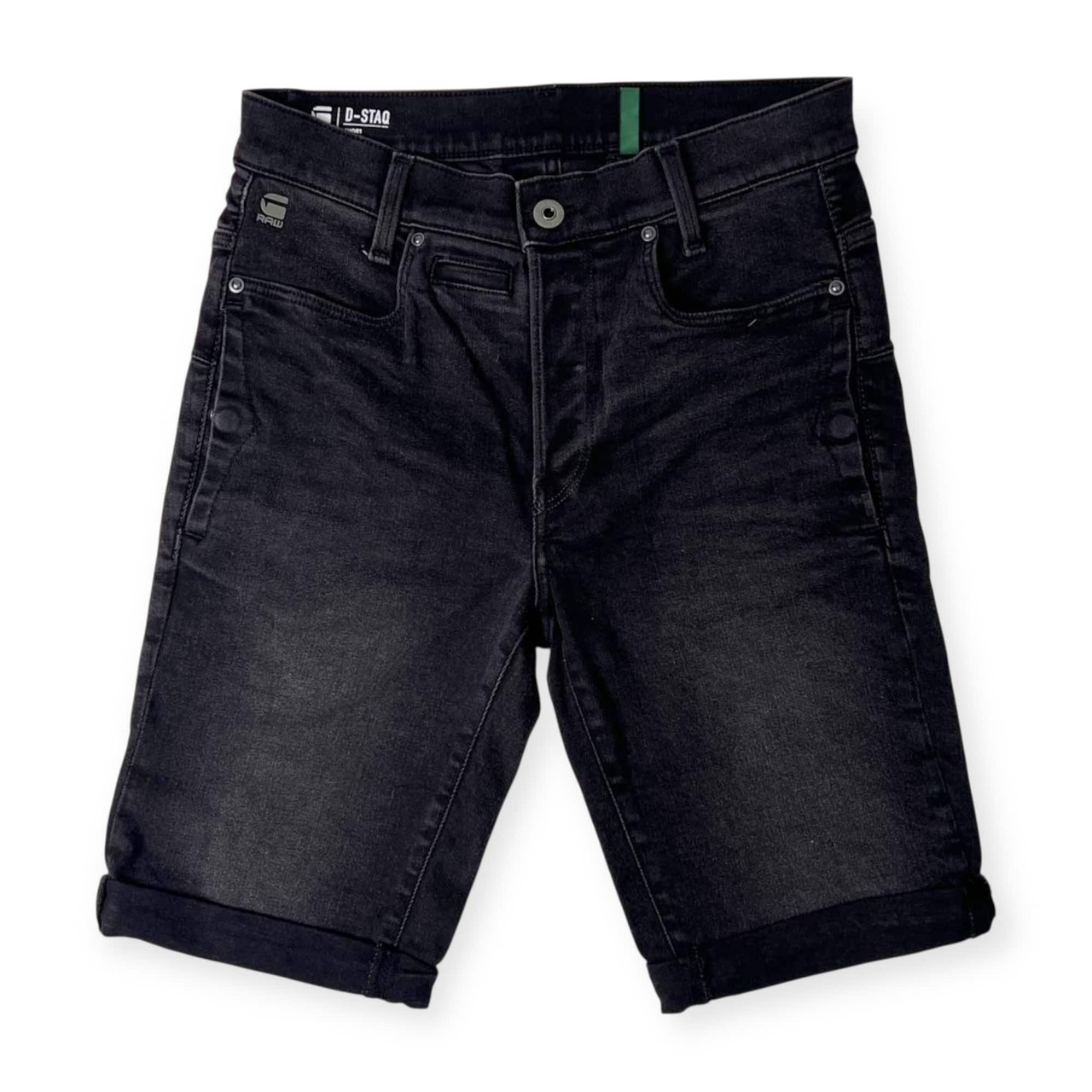 G-STAR RAW ジースターロウ D-STAQ SHORT ボタンフライ デニム ハーフパンツ ショートパンツ 29/ブラック メンズ