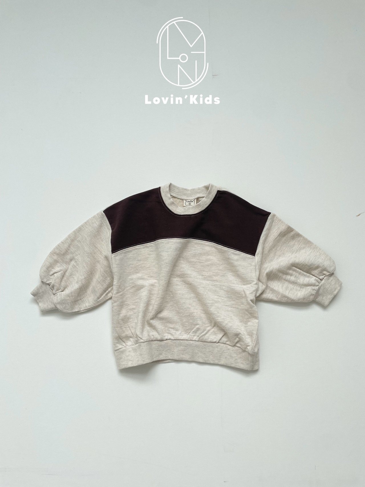 【Lovin'】ホットチョコスウェット 80〜130cm ベージュ/オートミール 241026 - 5