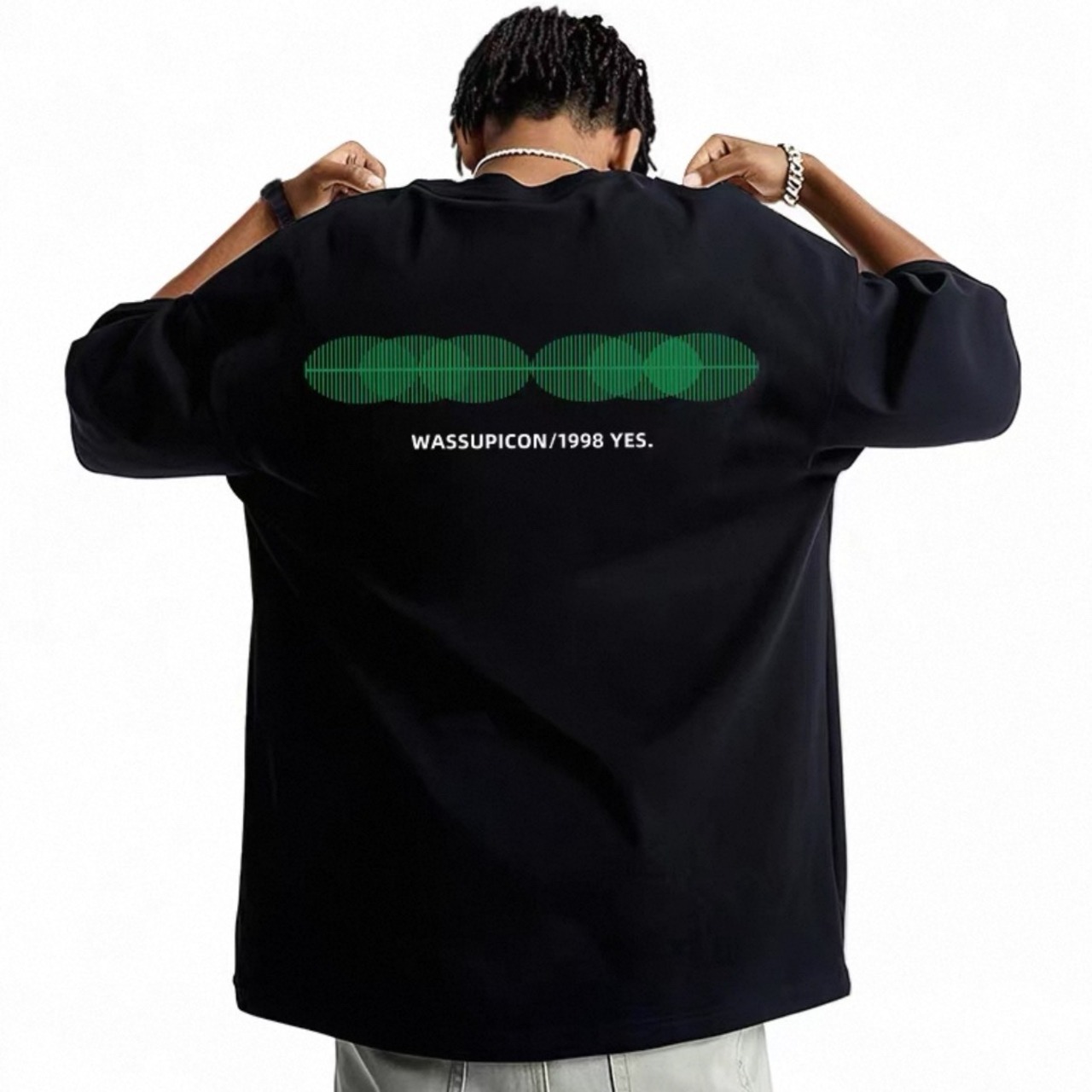 Sound wave graphic print tee 1391 - 1
