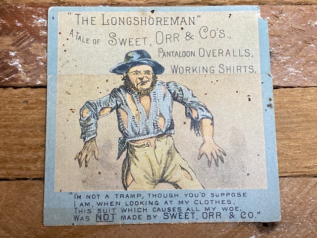 SWEET ORR 1890s GIMMICK CARD