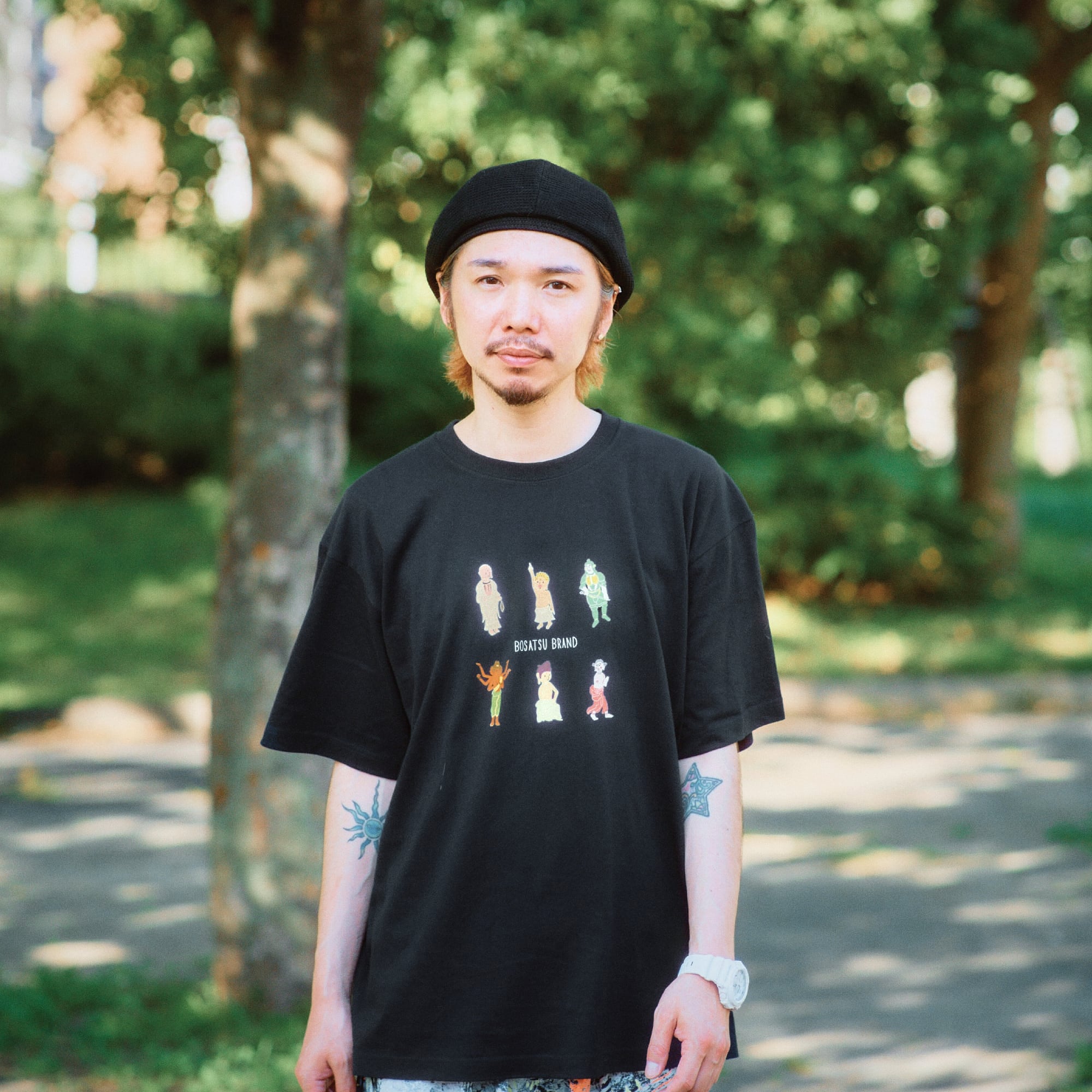 仏像といっしょに 2 ( 4周年記念 ) Tシャツ (プリント) ブラック 6.2oz