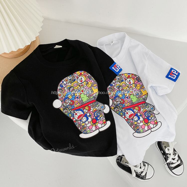 80 150 トップス 半袖 全２色 キャラクター 男の子 女の子 韓国子供服 子供服 Q Toworld キュートワールド 子供服