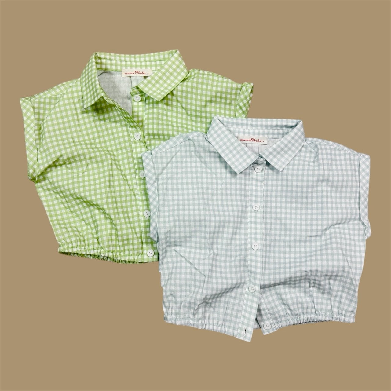 «予約»«mumu&baba»«ジュニアサイズあり» チェックシャツ 2colors