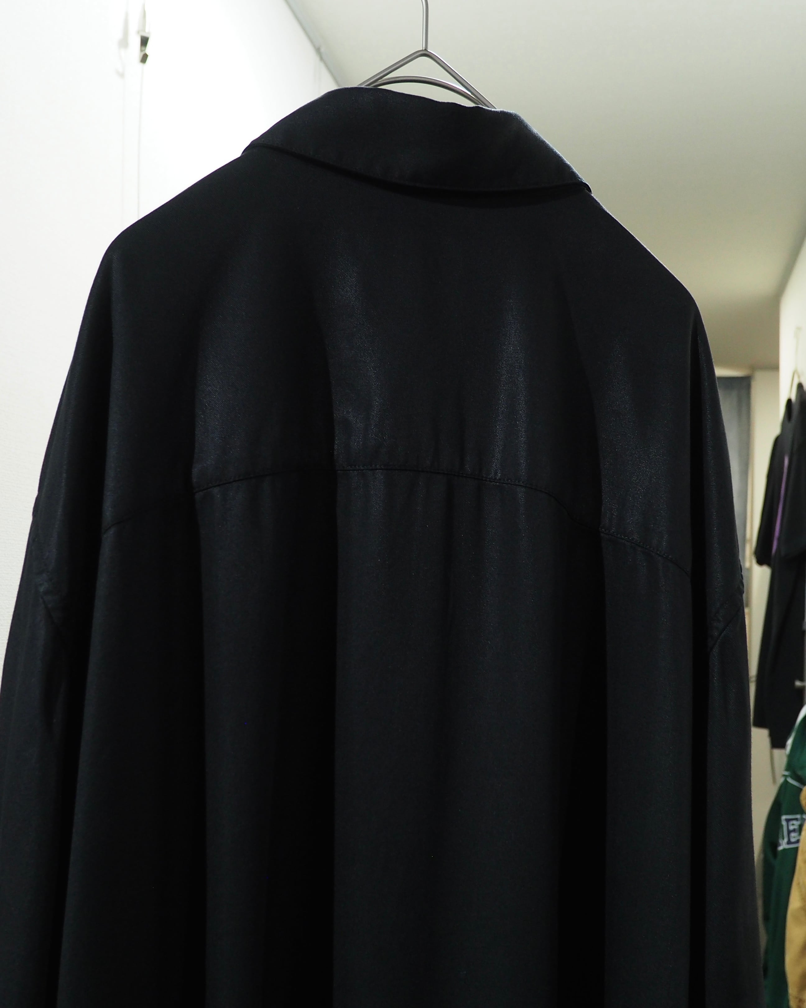 " DIESEL " D ‐ Logo Embroidery Black Drape Over Silhouette Shirt