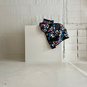 old quilt coat "stained glass night"